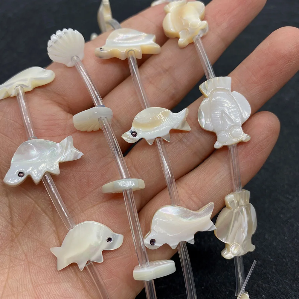 

Natural Shell Pendant Animal Shape Mother of Pearl Splicing Abalone Shield Charms for DIY Jewelry Making Necklace Accessories