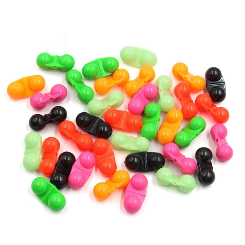 

20Pcs Fishing Double Rattle Fish Bite Bait Alarm Sea Fishing Portable ABS Attractor Bell Bead Luring Fish Accessory