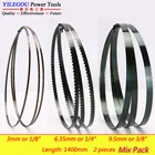 2 полотна для ленточной пилы 1400x6,35 мм (14 дюйма) x мм. 8 дюймов деревообрабатывающие ленточные пилы для Draper Einhell Scheppach HBS20. (6 14Tpi)