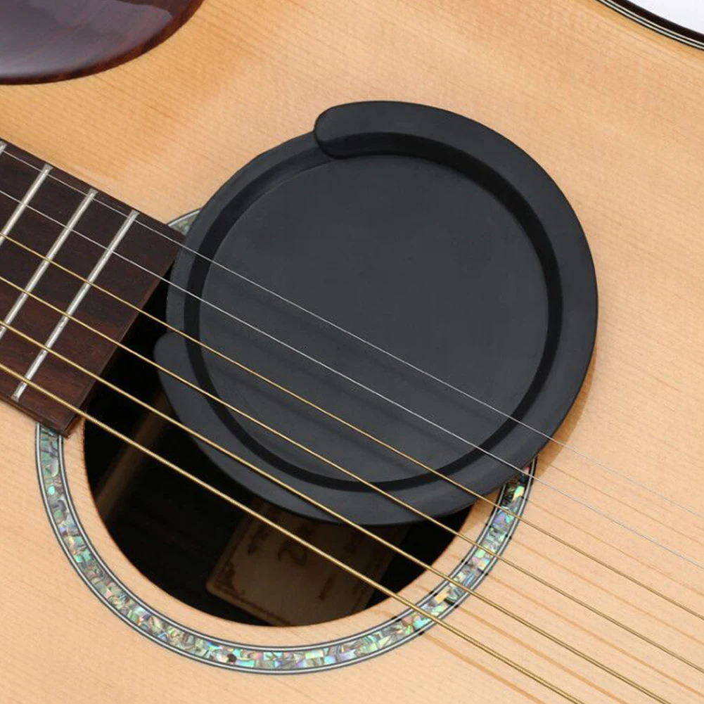 

Guitar Soundhole Cover Block Plug Screeching Halt Buster Prevention Accessories for Acoustic Electric Guitar Black 2PCS