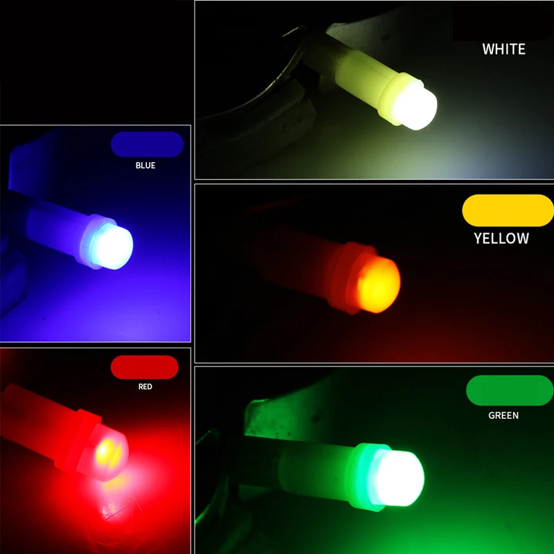 50 шт. светодиодный индикатор T5 1SMD COB приборная лампа приборная панель предупреждающий индикатор лампочка автомобильный интерьерный светильник Автомобильная капот лампочка пластиковый абажур