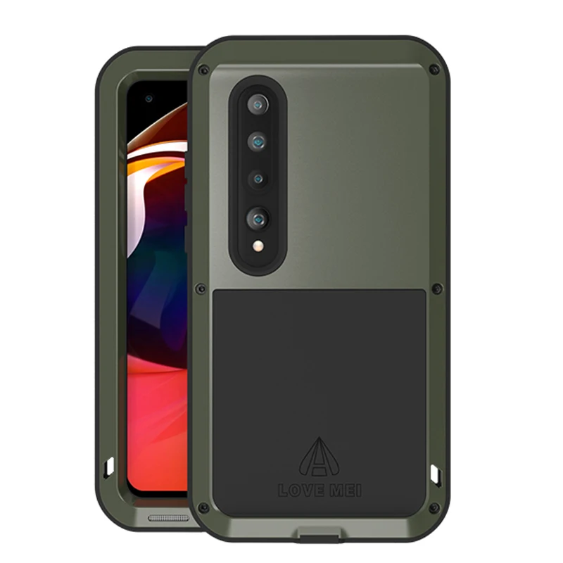 

Чехол-накладка для Xiaomi Mi 10 Pro, водостойкий, ударопрочный, грязеотталкивающий, металлический, водонепроницаемый