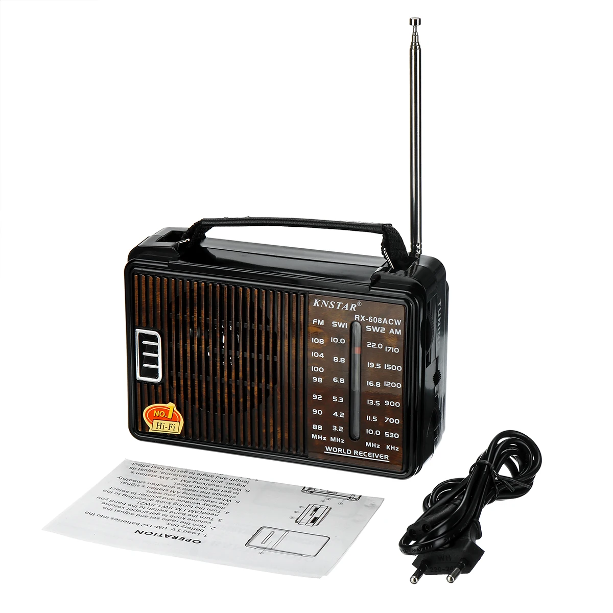 Полнодиапазонный цифровой демодулятор портативное радио FM/AM/SW/LW для русских и