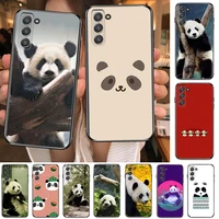 super cute panda phone cover hull for samsung galaxy s6 s7 s8 s9 s10e s20 s21 s5 s30 plus s20 fe 5g lite ultra edge