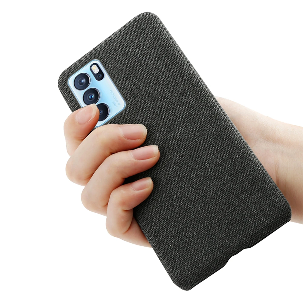 

Cloth Texture Fit Phone Case For OPPO Reno6 Pro Pro+ 5G Coque Luxury Febric Antiskid Cover For Oppo Reno 6 Pro Plus 5G Funda