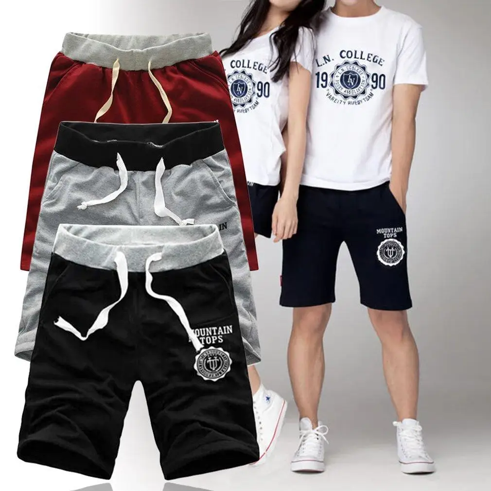 Шорты пляжные с эластичными манжетами для мужчин и женщин удобные повседневные