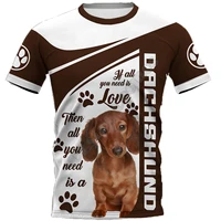 dachshund 3d printed t shirts women for men summer casual tees short sleeve t shirts funny short sleeve drop shipping 01
