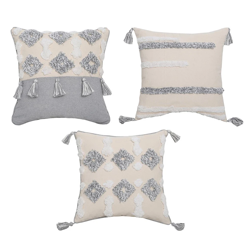 

Cushion Cover Gift Handmade 45 45 Pillow Cover Decoration Square Fashionable Beige