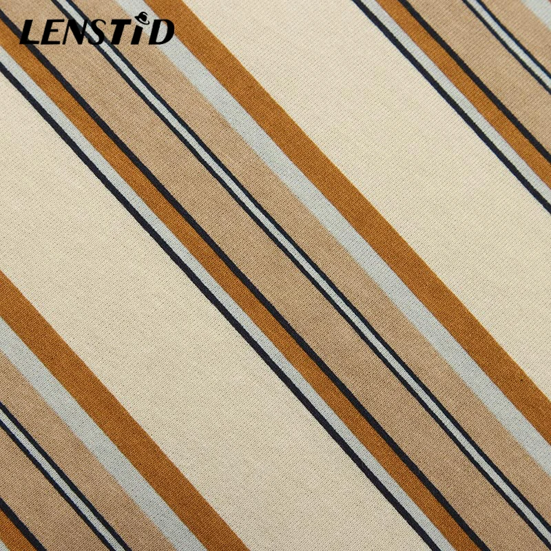 

LENSTID Autumn Men Striped Sweatshirts Hip Hop Embroidery Letter Harajuku Streetwear Pullover Hoodies Casual Cotton Sweat Shirts