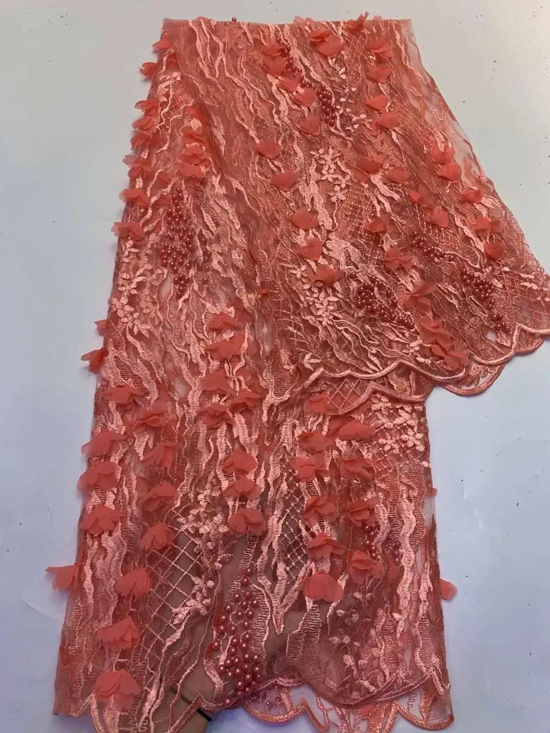 

Красивое 3D цветочное Бисероплетение с вышивкой/женское вечернее платье, свадебное платье, ткань, африканская Нигерия, ткань, французское Тюлевое кружево