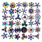 Поворотный Спиннер для пальцев, цветной поворотный круг для пальцев, металлический фокус, декомпрессионная аутистическая игрушка, поворотный Спиннер для пальцев, снижение давления, декомпрессия