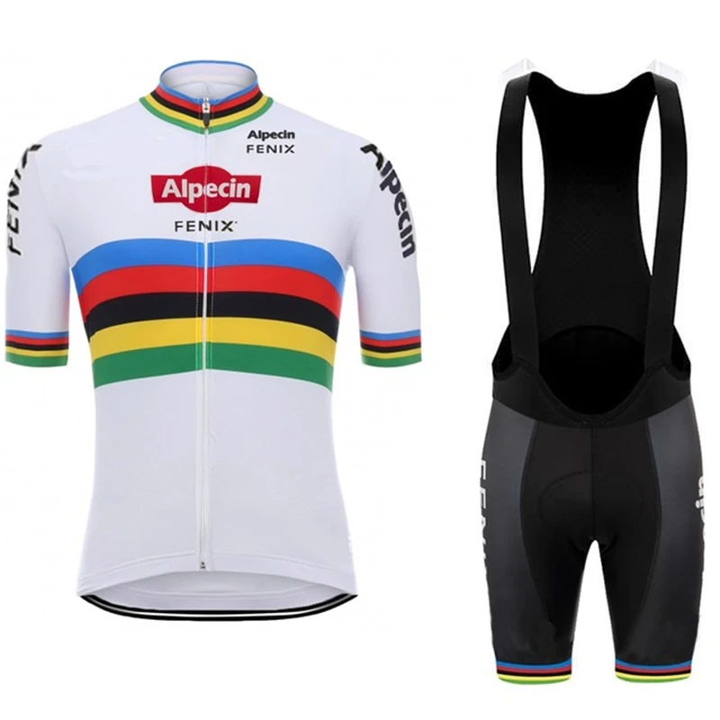 

Alpecin Fenix Cycling Jersey Men's Set Bicycle Clothing Strech Quick Dry Premium Road Bike Suit Bib Shorts MTB Maillot Pants