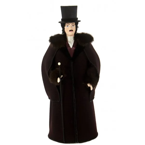 Фарфоровая кукла коллекционная Мужской светский зимний костюм 1820 е годы Санкт