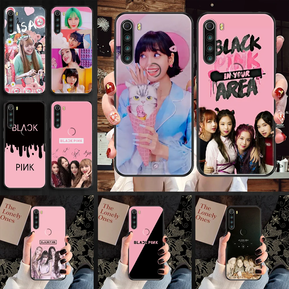 

BLACKPINKS LISA Phone case For Xiaomi Redmi Note 7 7A 8 8T 9 9A 9S 10 K30 Pro Ultra black art Etui fashion waterproof 3D back