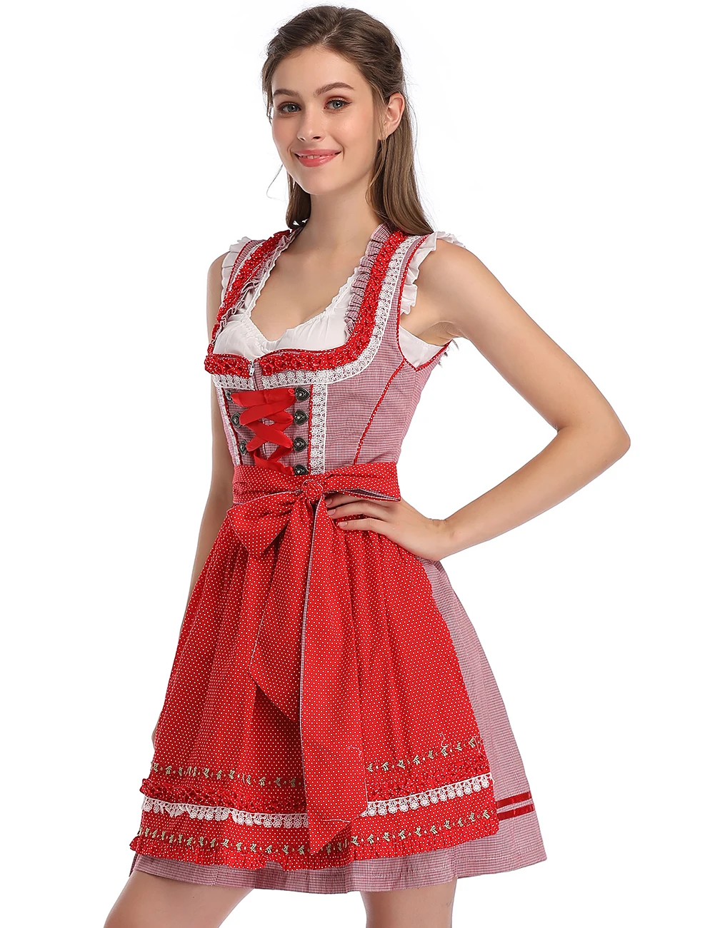 Женский костюм KOJOOIN [Gemany Size] для баварского Октоберфеста Хэллоуина карнавала -
