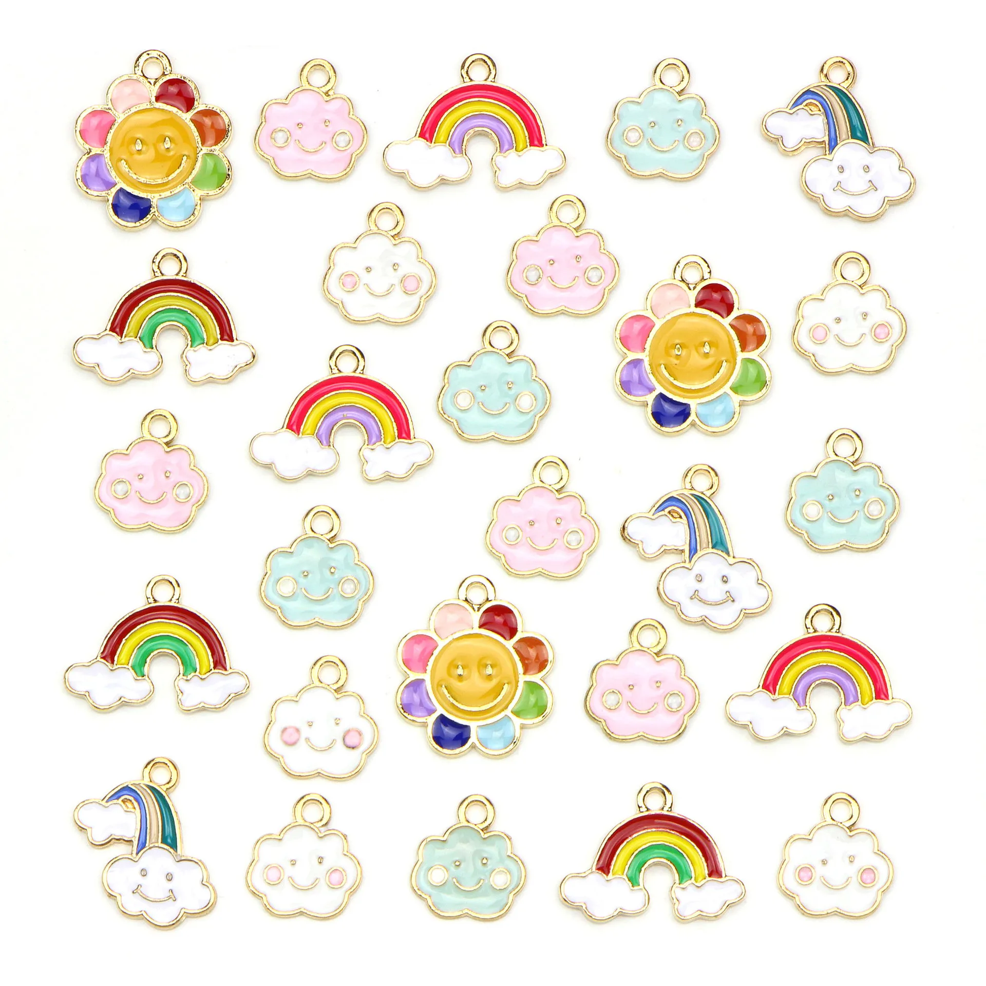 27 шт. подвеска из металлического сплава в виде радуги и облака | Украшения