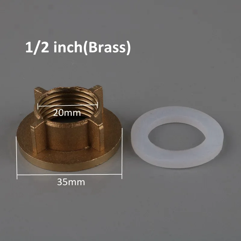 1l2 inch(brass) 1/" 3/4" пластиковые/латунные резьбовые гайки 1/2 дюймов соединительные гайки для полива сада аквариума фитинги для аквариума 1 шт - Цвет: 1l2 inch(brass)