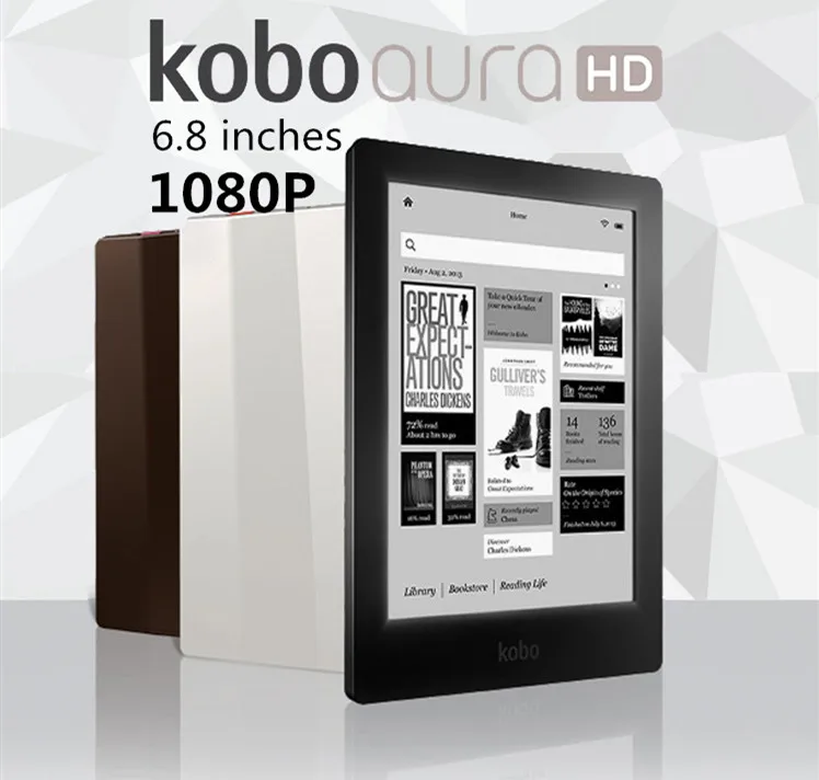 Электронная читалка Кобо Аура HD 6 8 дюймов 1440x1080 WI FI сенсорный экран чтения