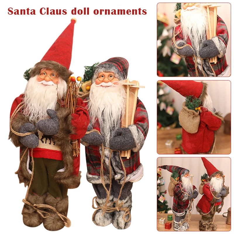 

Santa Claus Doll Toy Santa Claus Rustic Christmas Ornaments for Christmas Christmas Pendant & Drop Ornaments TB Sale