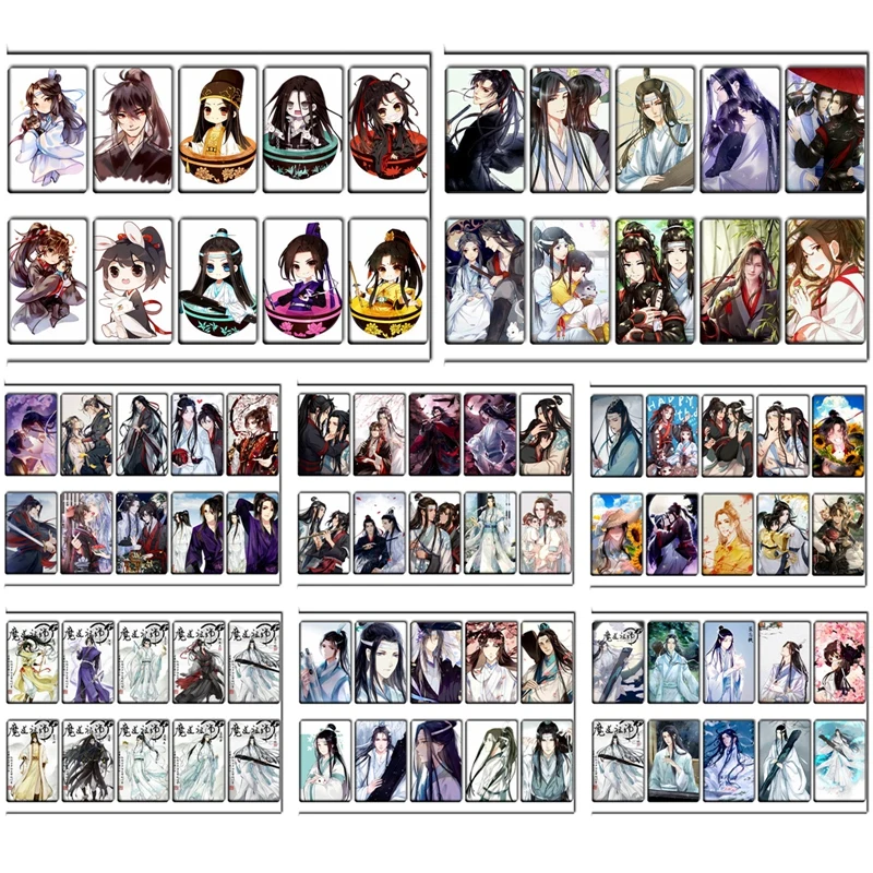 

10Pcs/Set Anime Mo Dao Zu Shi Crystal Card Sticker DIY Decor Bus Card Bank Card Waterproof Card Stickers Student Card Sticker