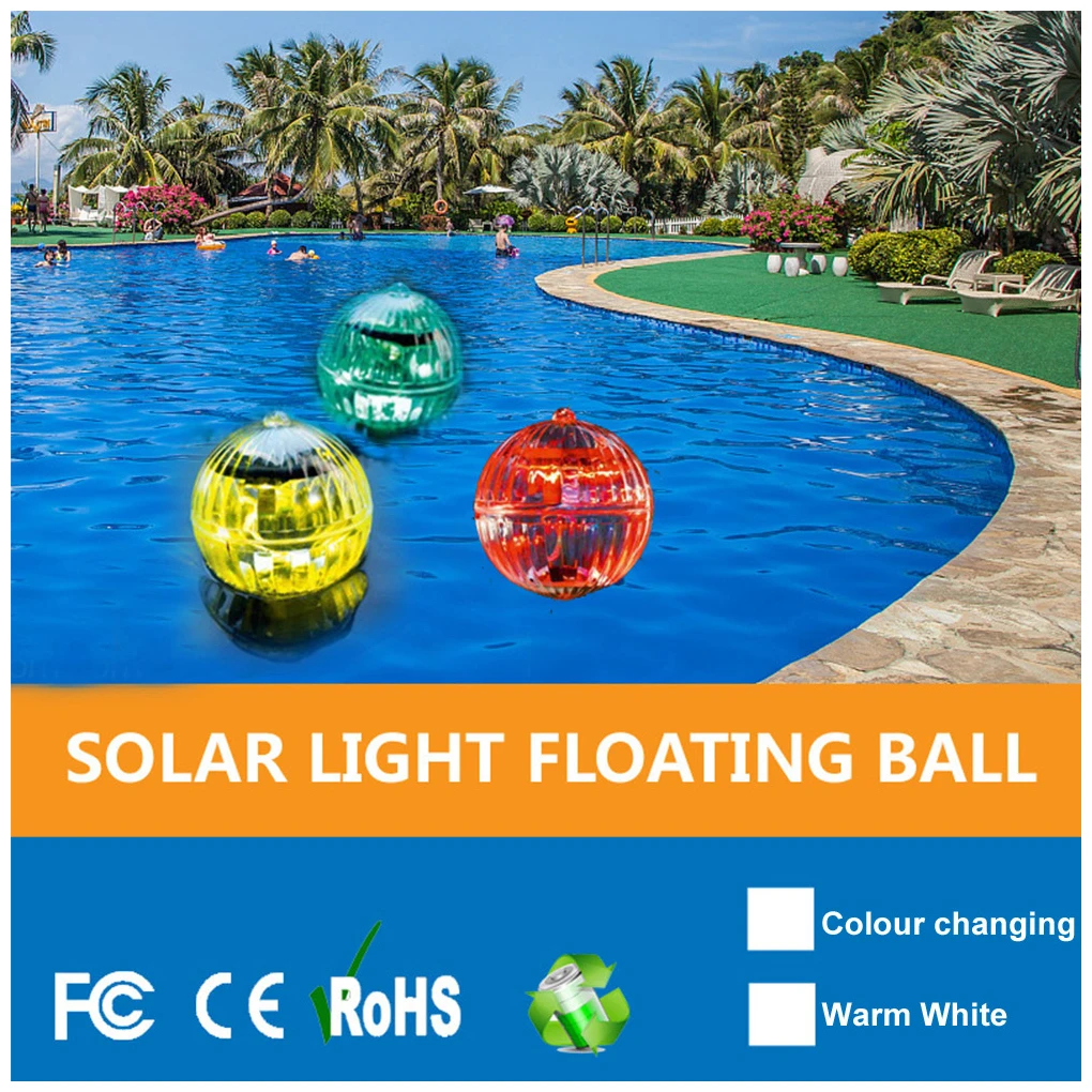 

Swimming Pool Party Night Light 2021 Floating Underwater Ball Lamp Solar Powered Color Changing For Yard Pond Garden