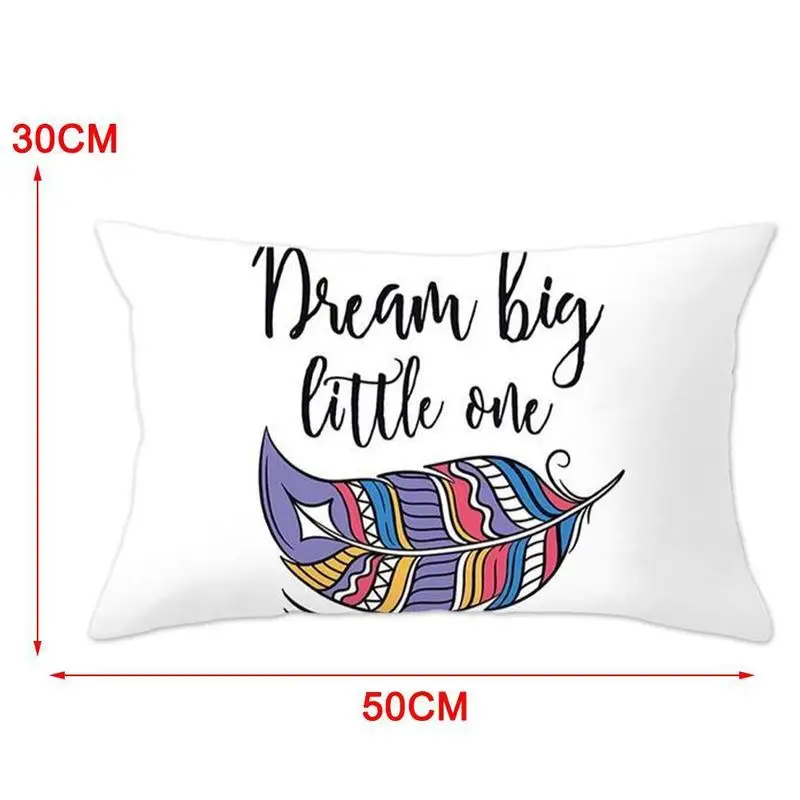 

Feather Rectangular Home Decoration Short Plush Pillow Case Sofa Seat Bedroom Soft Cushion Cover Accessories 30x50cm Home Decor