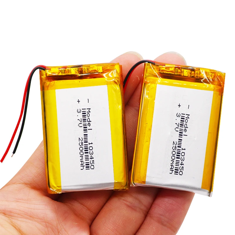 1/2/4 высокого Ёмкость 103450 3 7 V литий-полимерный Батарея 2500 Mah Li-po аккумулятор MP5 GPS