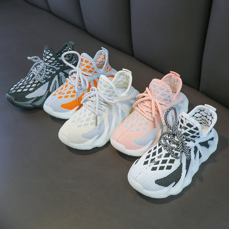 

CAPSELLA KIDS Sports Shoes 1-8 Years Boys Girls Fashion Sneakers Baby Toddler Air Mesh Breathable Running Shoes Size 21-32