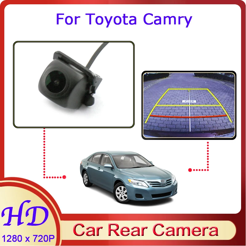 

Автомобильная камера заднего вида «рыбий глаз» для Toyota Camry 2007 ~ 2012, HD камера заднего вида с функцией ночного видения, 720P