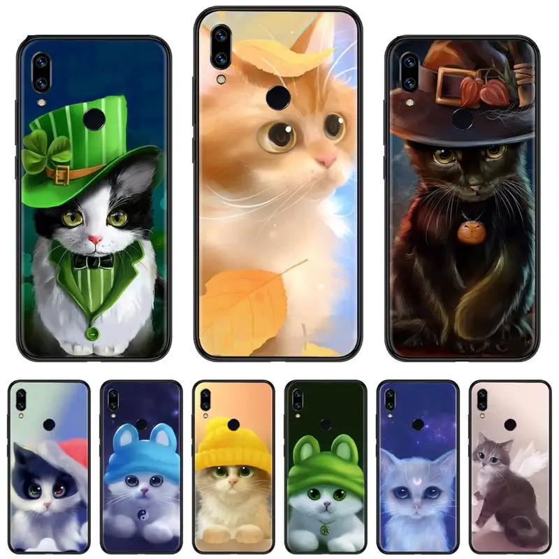 

Phone Case For Xiaomi Redmi 7 8 9t a3 9se k20 mi8 max3 lite 9 note 9s 10 pro Cute Animal Cat
