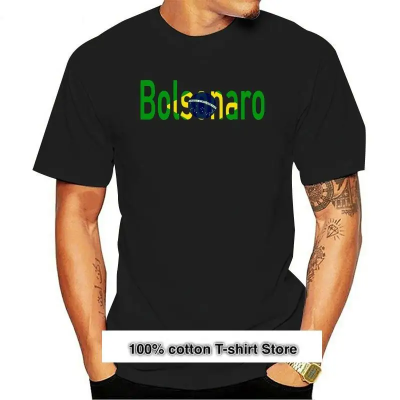 

Camiseta negra Unisex, camiseta de Presidente de Brasil, Bolsonaro, elección, 2021