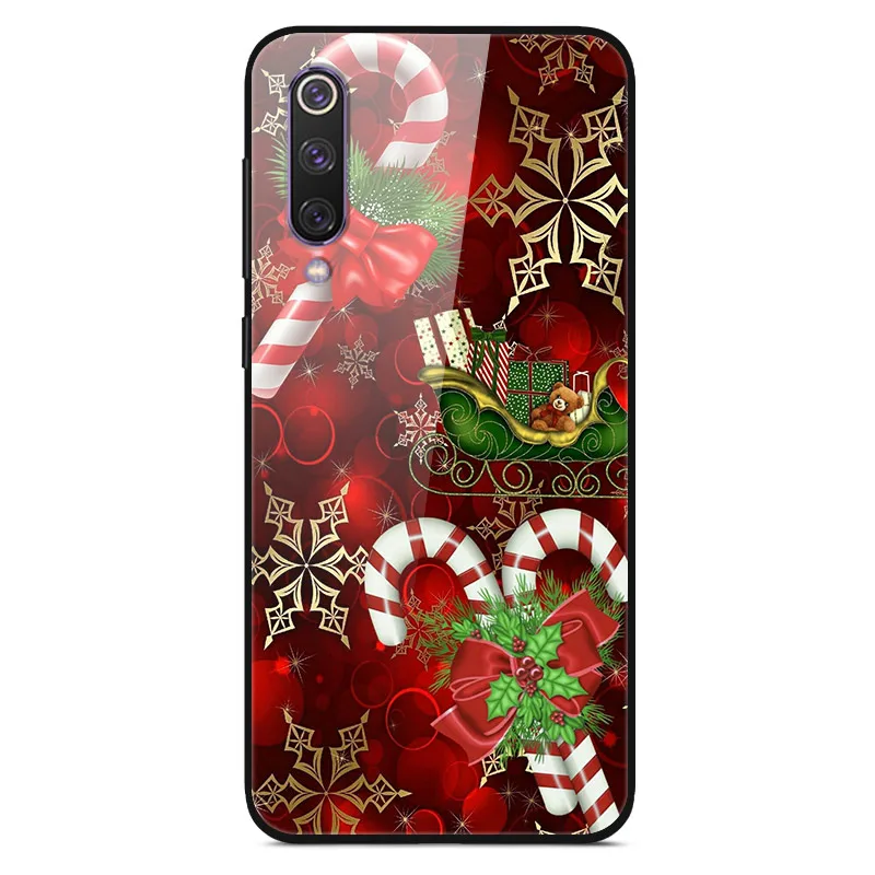 Christmas 1 Для samsung J4 Plus чехол закаленное стекло твердая задняя крышка для samsung Galaxy J4 Plus чехол J 4 Plus A20E A2 Core Note 10 Plus - Цвет: Christmas 1