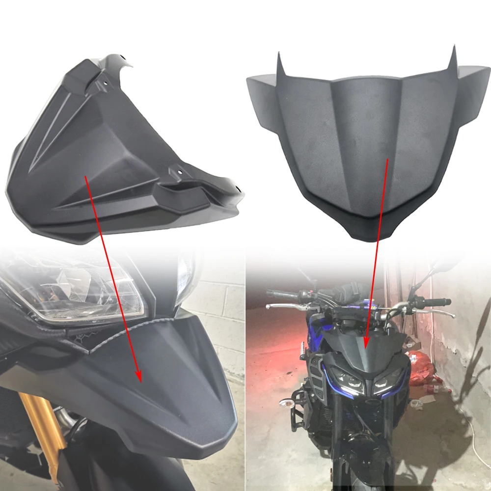 

REALZION мотоцикл передний обтекатель колесо крыло клюв расширение крышка расширитель хомут для Yamaha FZ09 MT09 Tracer FJ-09