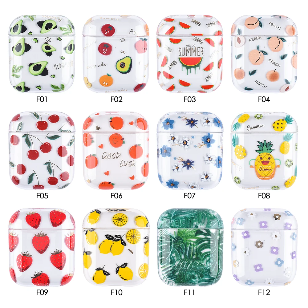 

Wireless Headphone Protective Transparent Earphone Case For Apple Airpods 1st 2nd Pattern Hard PC Headset Cover For AirPods 1 2