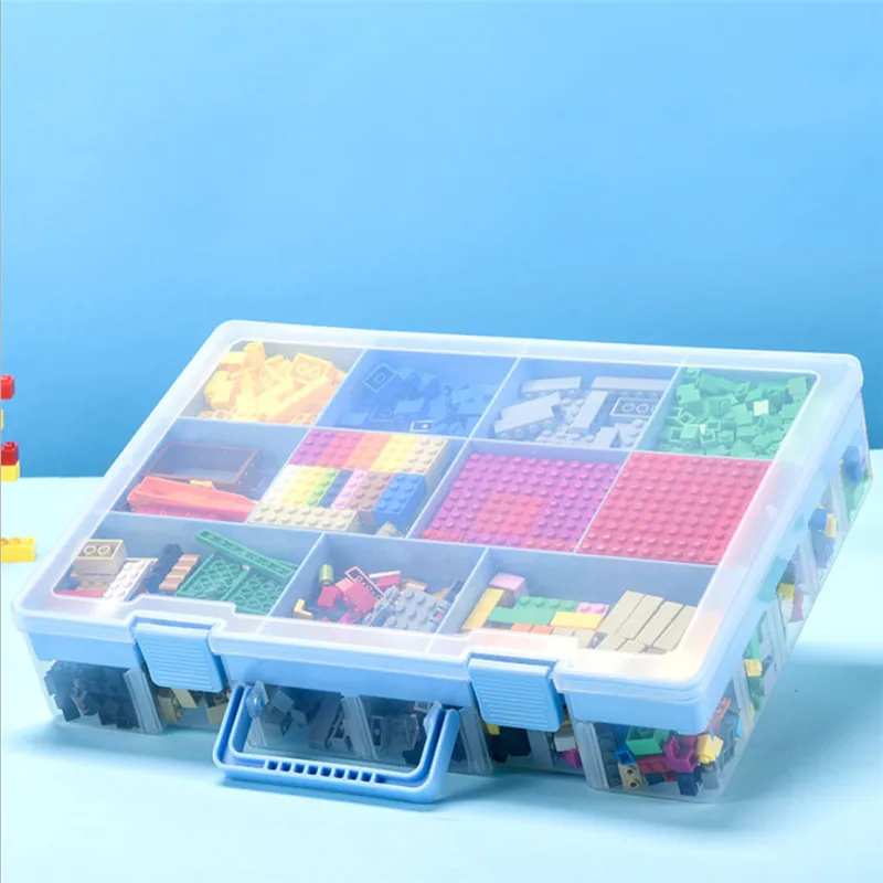 Очень большая многослойная прозрачная коробка для хранения Lego строительный блок