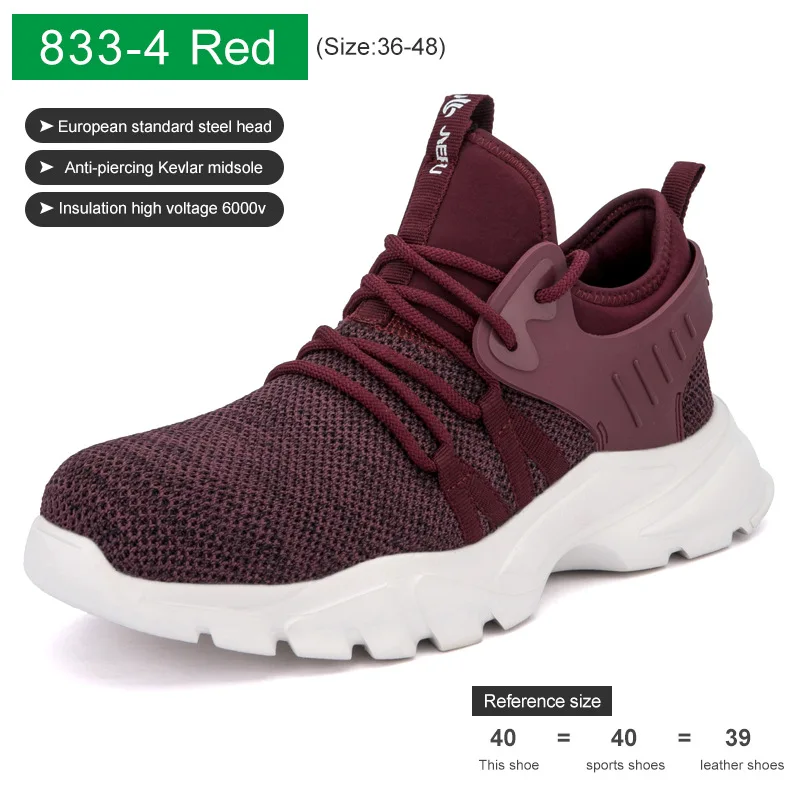 Кроссовки мужские уличные со стальным носком Нескользящие легкие | Обувь