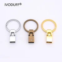 ivoduff 3x key fob multiple colour with screw keychain split ring for 10mm wrist wristlets tail clip