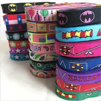 100 polyester cartoon woven jacquard ribbon 58 10yards for diy dog collar and hats home textile accessories 20 design