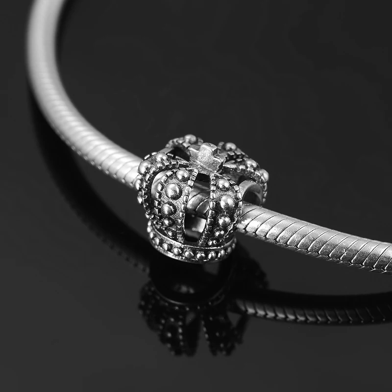 Бусины из серебра 100% пробы в виде королевской короны | Украшения и аксессуары