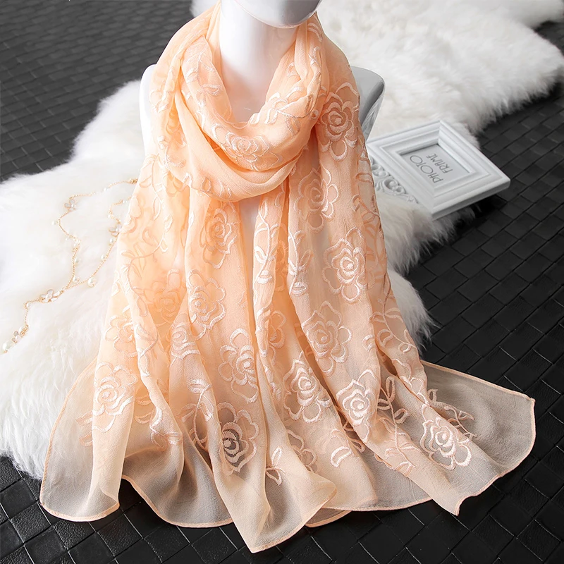 

Women Silk Scarf Fashion Silk Shawl Fashion Head Covering Ladies one