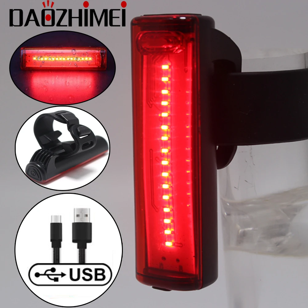 

Super bright USB Bicycle Taillight Flash Lamp Bike Rear Light LED MTB Night Safety Warning Light Cycling Waterproof Tail Lamp