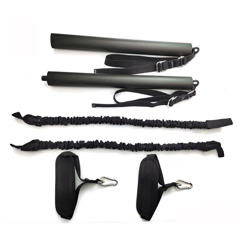 저렴한 새로운 피트니스 요가 필라테스 바 스틱 크로스 피트 저항 밴드 트레이너 요가 당겨 막대 당겨 밧줄 휴대용 홈 체육관 바디 운동