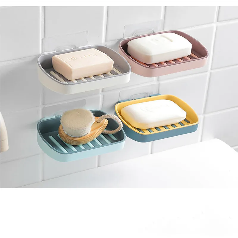 Настенный самоклеящийся дозатор для мыла 1 шт. поднос губки душа стеллаж слива