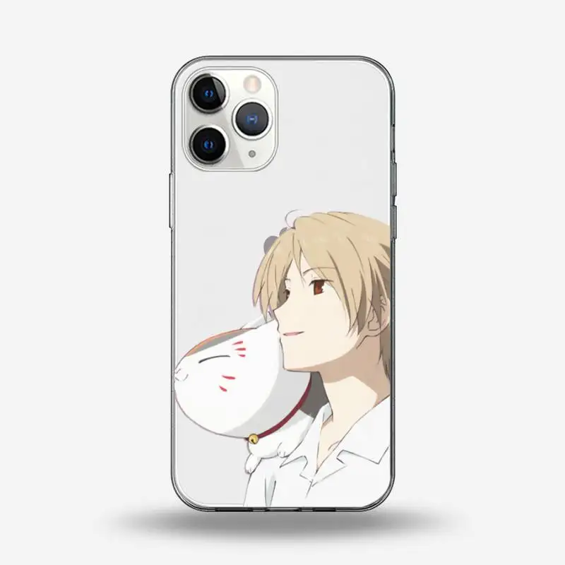 

Anime Natsume's Book of Friends Phone Case Transparent for iPhone 6 7 8 11 12 s mini pro X XS XR MAX Plus
