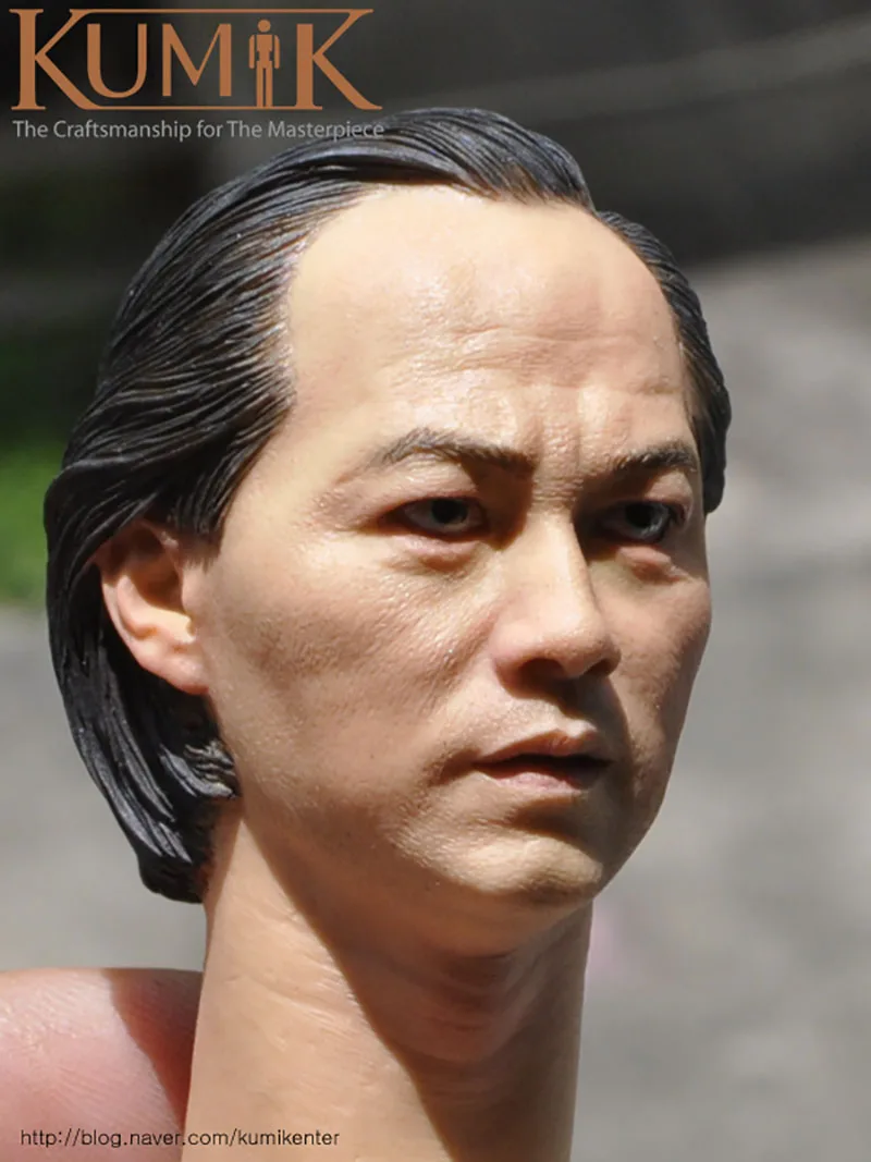 

KUMIK16-69 1/6 Male Head Sculpt Model PVC Soldier Head Carving Fit 12'' Action Figure Body Doll