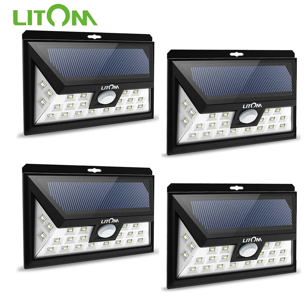 Mpow 24 Солнечная Светодиодные лампы безопасности датчик движения широкий угол