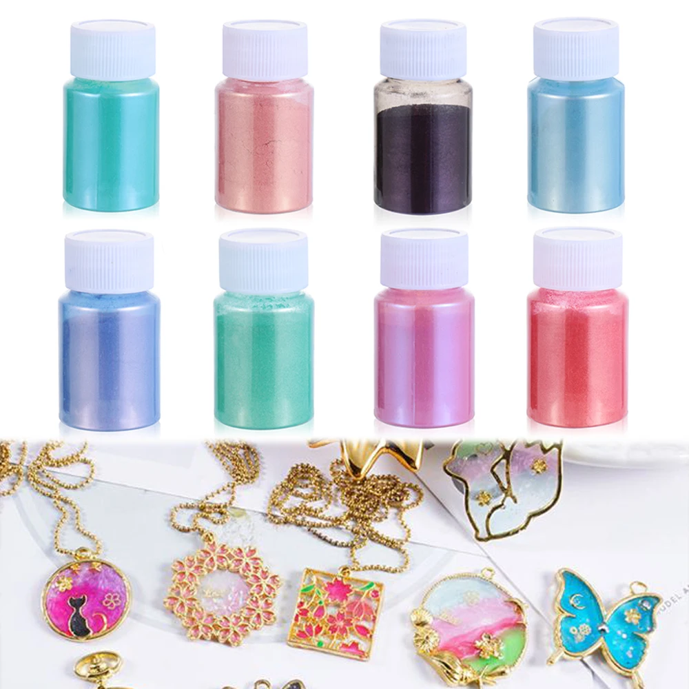 Цветная УФ отверждаемая эпоксидная смола 10 г светящаяся пудра наполнитель