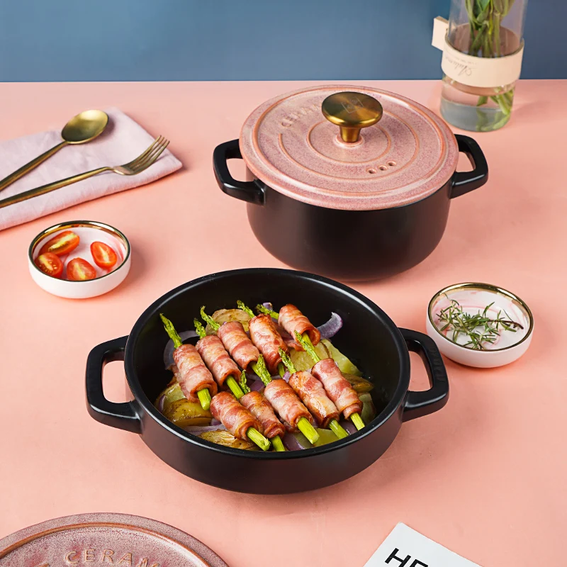 

Thickened pot body high-efficiency lock temperature high-profile cookware type casserole soup without fear of open fire dry burn