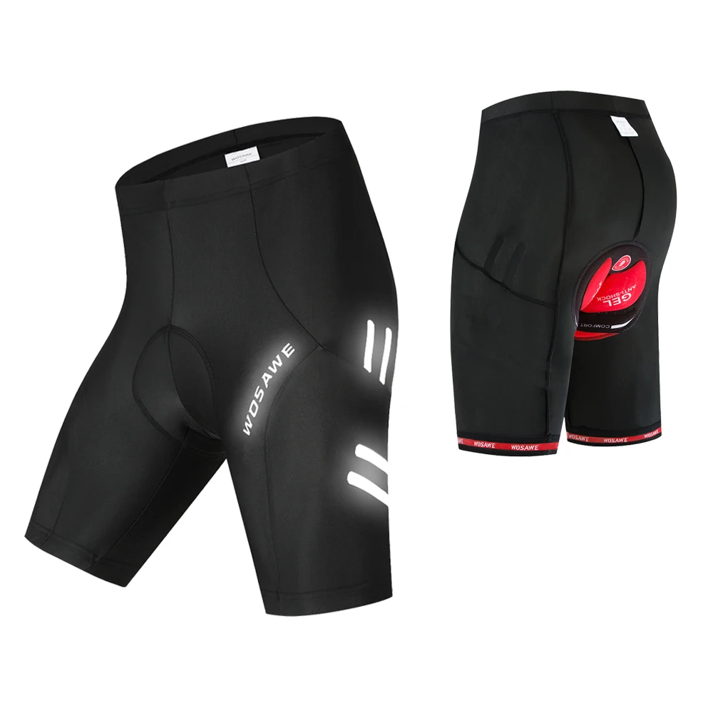

WOSAWE Motorcycle MTB Shorts Cycling Shorts Reflective Shockproof MTB Bicycle Shorts 5D Padded Tight Breathable Racing Shorts