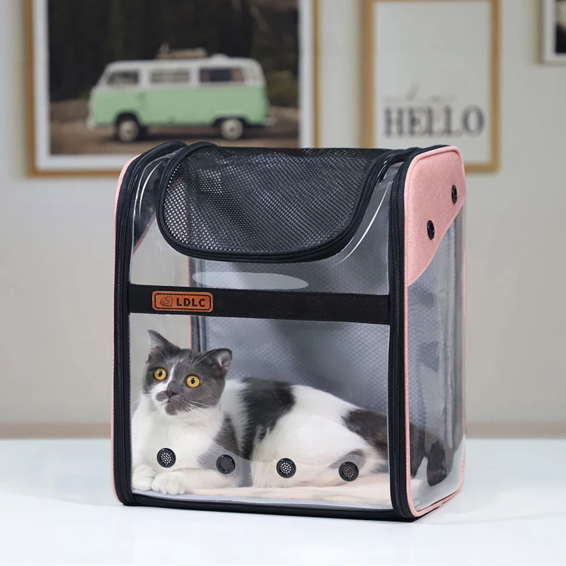 

Прозрачные рюкзаки для кошек, маленькие воздухопроницаемые дорожные сумки-переноски для щенков и собак, вместительные рюкзаки, аксессуары ...